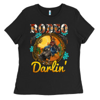 Black western rodeo darlin' sunset sunflowers weapon Ladies Tee - BarkalooDesign