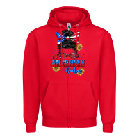 Red All American Babe 4th of July Zipper Hoodie - CowGirlArtShop