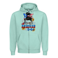 All American Babe 4th Of July Zipper Hoodie | Teevron