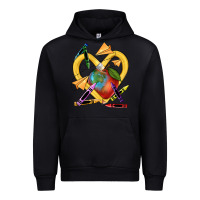 Black heart pencil Urban Hoodie - NancyCooperArtShop