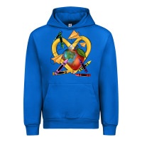 Cobalt heart pencil Urban Hoodie - NancyCooperArtShop