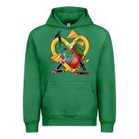 Emerald heart pencil Urban Hoodie - NancyCooperArtShop