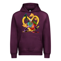 Mauve Wine heart pencil Urban Hoodie - NancyCooperArtShop