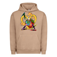 Pigment Burro heart pencil Urban Hoodie - NancyCooperArtShop