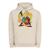 Pigment French Oak heart pencil Urban Hoodie - NancyCooperArtShop