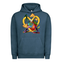 Pigment Midnight Navy heart pencil Urban Hoodie - NancyCooperArtShop
