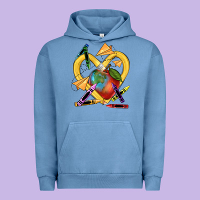 Heart Pencil Urban Hoodie Designed By Nancycooperartshop