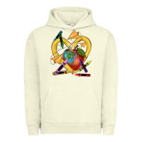 Pigment Pistachio heart pencil Urban Hoodie - NancyCooperArtShop