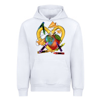 White heart pencil Urban Hoodie - NancyCooperArtShop