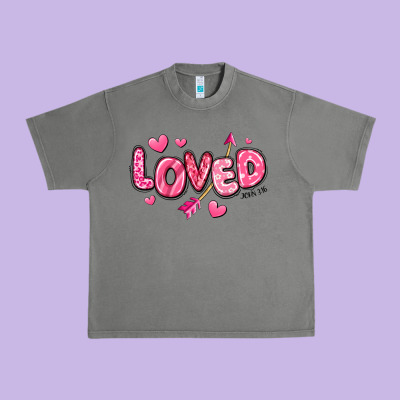 Loved Valentines Day Urban Heavy Tee Designed By Ranaportraitstore