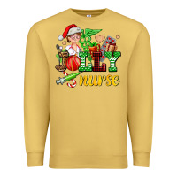 Antique Gold jolly nurse with Christmas element Premium Sweatshirt - AdoDesignShop