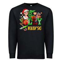 Black jolly nurse with Christmas element Premium Sweatshirt - AdoDesignShop