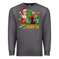 Charcoal Heather jolly nurse with Christmas element Premium Sweatshirt - AdoDesignShop