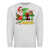 Dove Grey jolly nurse with Christmas element Premium Sweatshirt - AdoDesignShop