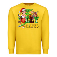 Lemon jolly nurse with Christmas element Premium Sweatshirt - AdoDesignShop