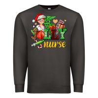 Smoke jolly nurse with Christmas element Premium Sweatshirt - AdoDesignShop