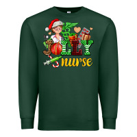 Sports Green jolly nurse with Christmas element Premium Sweatshirt - AdoDesignShop