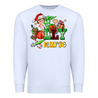 White jolly nurse with Christmas element Premium Sweatshirt - AdoDesignShop