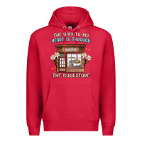 Cardinal the way to my heart is through the bookstore Premium Hoodie - MaliasSmallBusiness