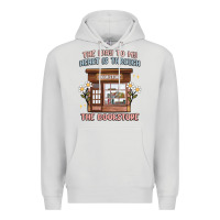 Dove Grey the way to my heart is through the bookstore Premium Hoodie - MaliasSmallBusiness