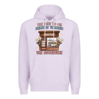 Lilac the way to my heart is through the bookstore Premium Hoodie - MaliasSmallBusiness