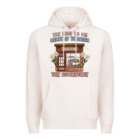 Pale Pink the way to my heart is through the bookstore Premium Hoodie - MaliasSmallBusiness