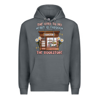 Rock the way to my heart is through the bookstore Premium Hoodie - MaliasSmallBusiness