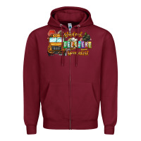 Burgundy Student Delivery Specialist Zipper Hoodie - CowhideDigitalArt