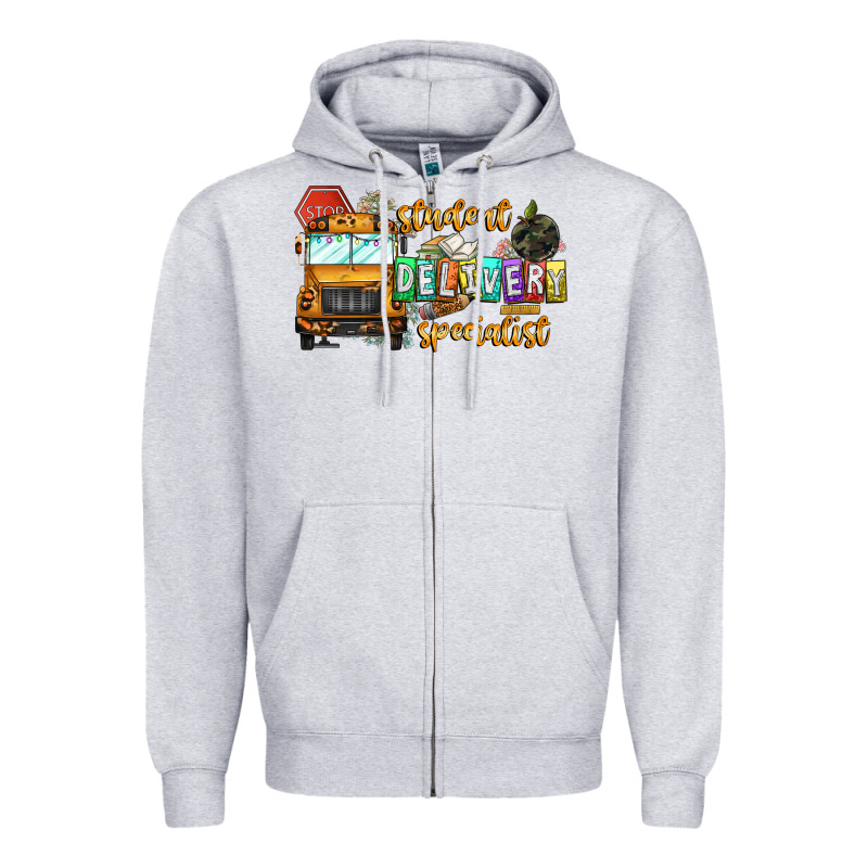 Student Delivery Specialist Zipper Hoodie by CowhideDigitalArt | Teevron