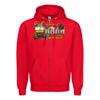 Red Student Delivery Specialist Zipper Hoodie - CowhideDigitalArt