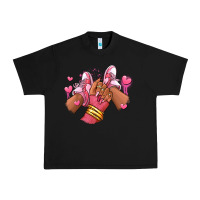 Black valentines day afro girl sneakers Urban Heavy Tee - RanaPortraitStore
