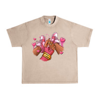 French Oak valentines day afro girl sneakers Urban Heavy Tee - RanaPortraitStore