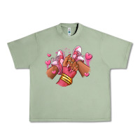Oil Green valentines day afro girl sneakers Urban Heavy Tee - RanaPortraitStore