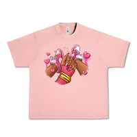 Salmon valentines day afro girl sneakers Urban Heavy Tee - RanaPortraitStore