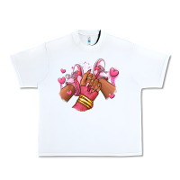 White valentines day afro girl sneakers Urban Heavy Tee - RanaPortraitStore