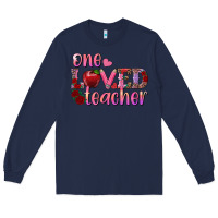 Navy one loved teacher Long Sleeve Tee - RanaPortraitStore