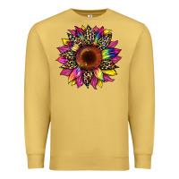 Antique Gold tie dye leopard sunflower Premium Sweatshirt - Artiststas