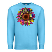 Ocean Blue tie dye leopard sunflower Premium Sweatshirt - Artiststas