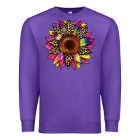 Purple tie dye leopard sunflower Premium Sweatshirt - Artiststas