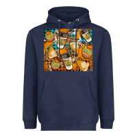 Navy autumun distressed tumbler Heavyweight Hoodie - BundleAndBundleShop