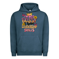 Pigment Midnight Navy im not bossy i just have leadership skills Urban Hoodie - NancyCooperArtShop