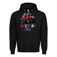 Black All American Boy 4th july Zipper Hoodie - CowGirlArtShop