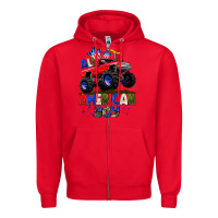 Red All American Boy 4th july Zipper Hoodie - CowGirlArtShop