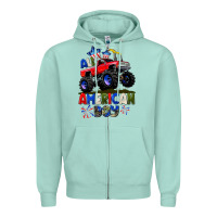 Seafoam All American Boy 4th july Zipper Hoodie - CowGirlArtShop