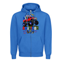 True Royal All American Boy 4th july Zipper Hoodie - CowGirlArtShop