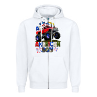 White All American Boy 4th july Zipper Hoodie - CowGirlArtShop