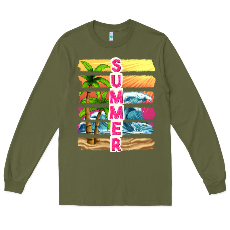 Summer With Background Tbw Long Sleeve Tee by texasbilliewilder | Teevron