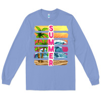 Colony Blue summer with background tbw Long Sleeve Tee - texasbilliewilder