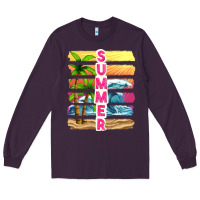 Plum summer with background tbw Long Sleeve Tee - texasbilliewilder