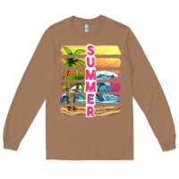 Toasted Coconut summer with background tbw Long Sleeve Tee - texasbilliewilder